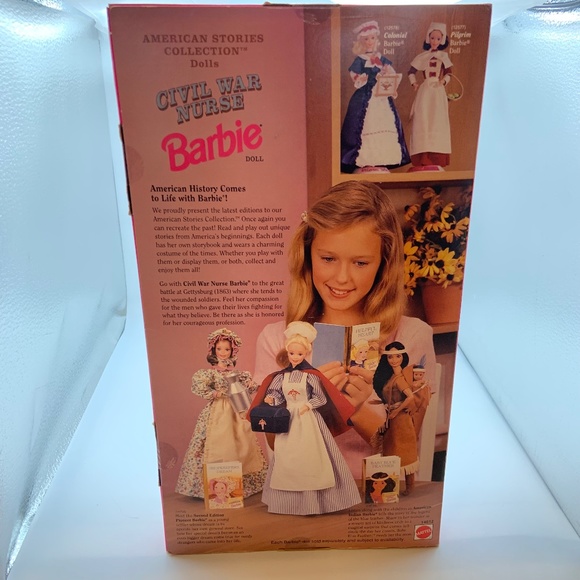 Vintage 1995 Civil War Nurse Barbie American Stories Collection Barbie Sealed - Picture 11 of 13